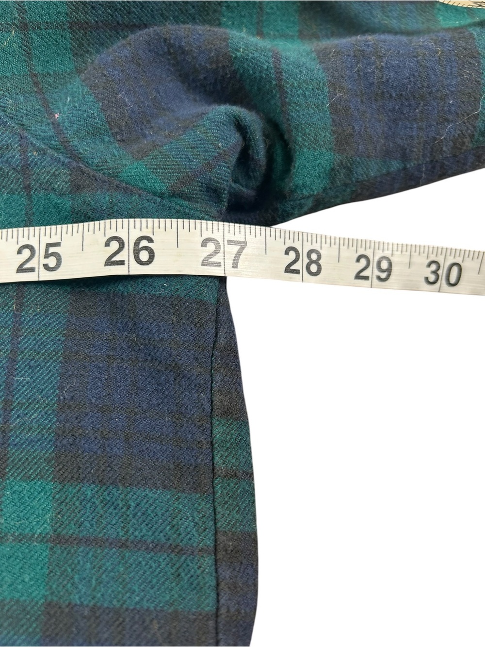 L.L.BEAN VTG 90s Black Watch Plaid Fleece Lined Flannel Shirt Men’s XL - Picture 10 of 11